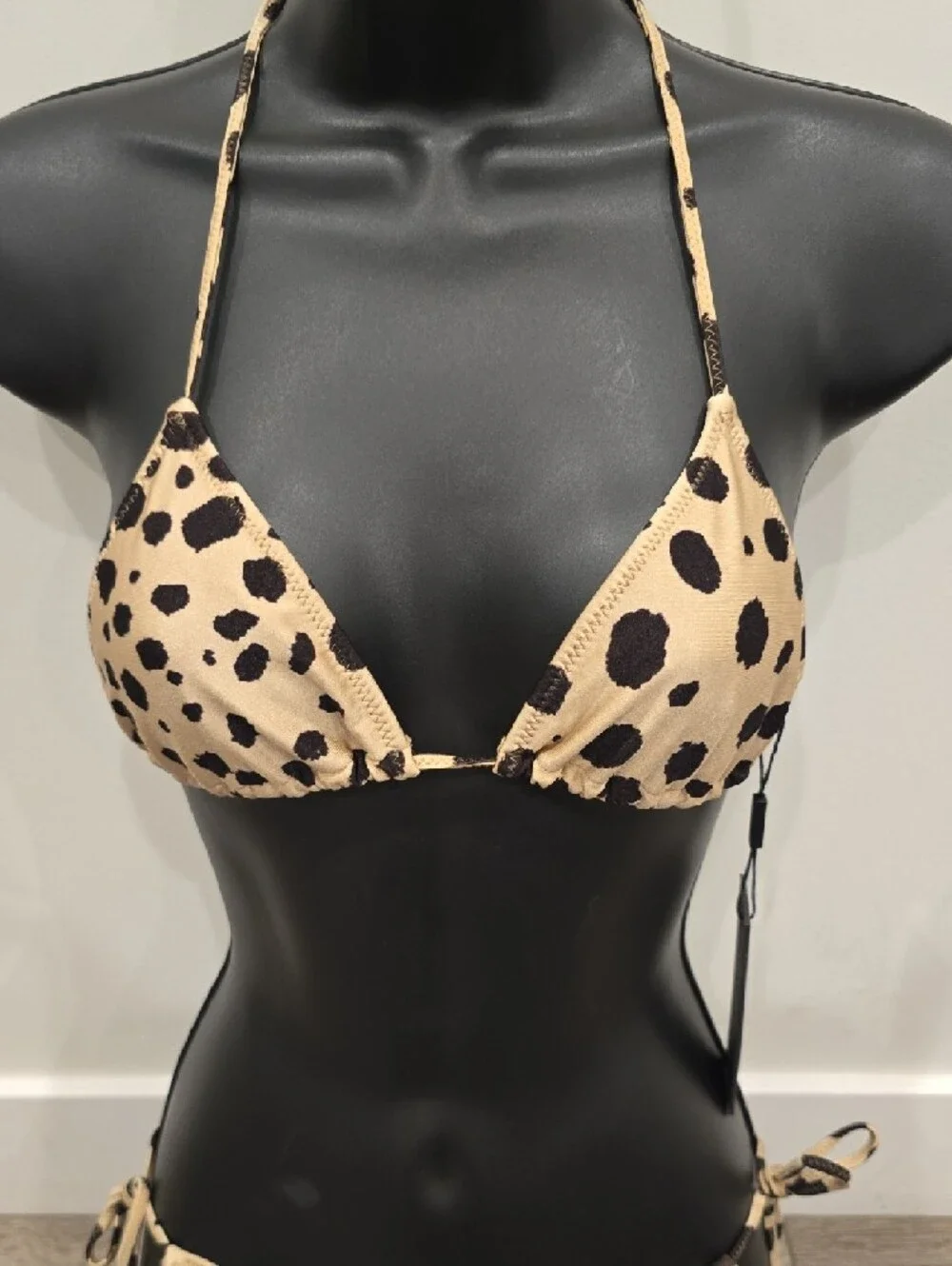 triangl swimwear Leopard Print Bikini in Beige and Black